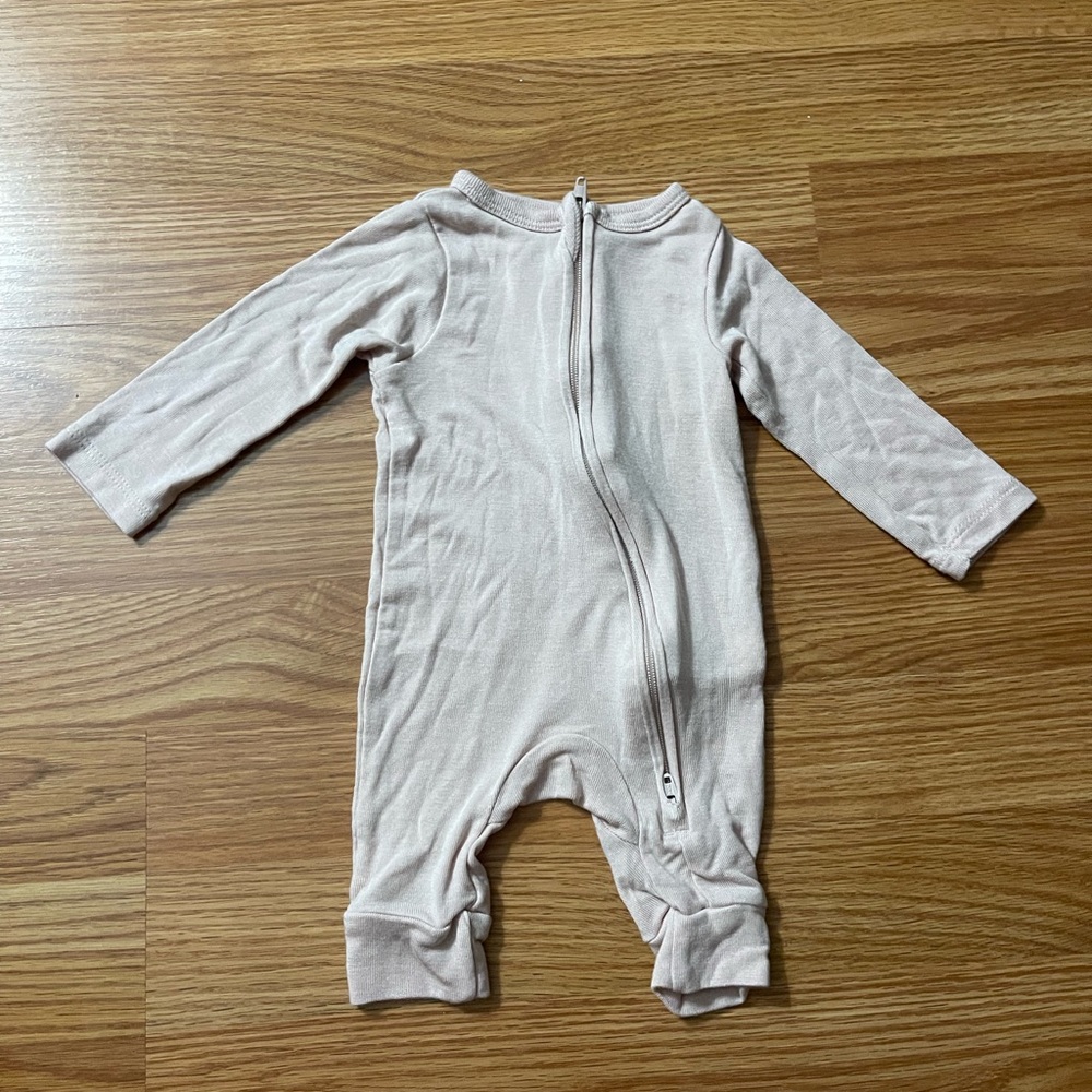 cloud island Soft Blush Long-Sleeve Zipper Footie